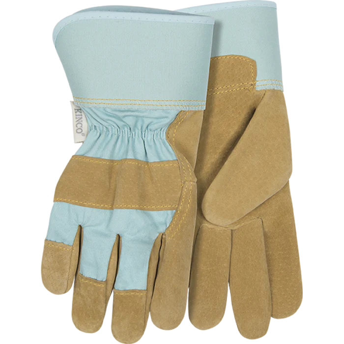 Kinco Women's Suede Pigskin Palm with Safety Cuff