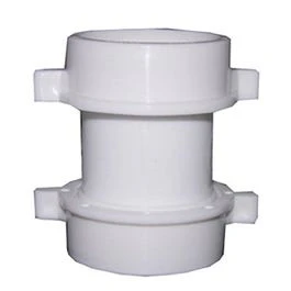 Lavatory/Kitchen Drain Coupling, White PVC, 3.5-In.