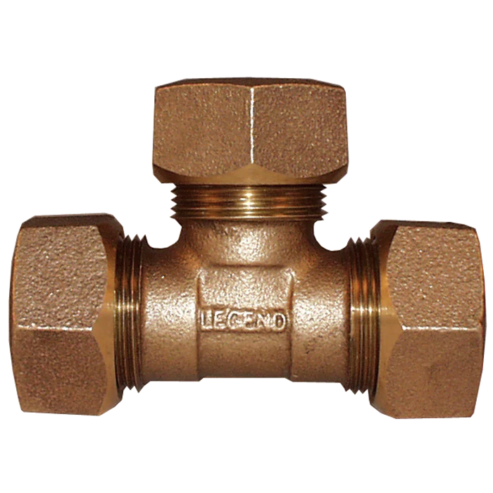 Legend Valve 313-434NL No Lead Bronze Ring Compression X Ring Compression X Ring Compression Tee 3/4" T4451NLCompxcompxcomp