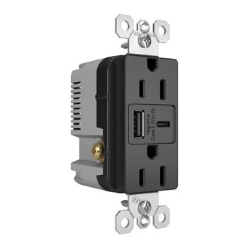 Legrand Pass & Seymour radiant® 15W USB Outlet, Type A/C, 15A, Tamper-Resistant, Black - Image 5