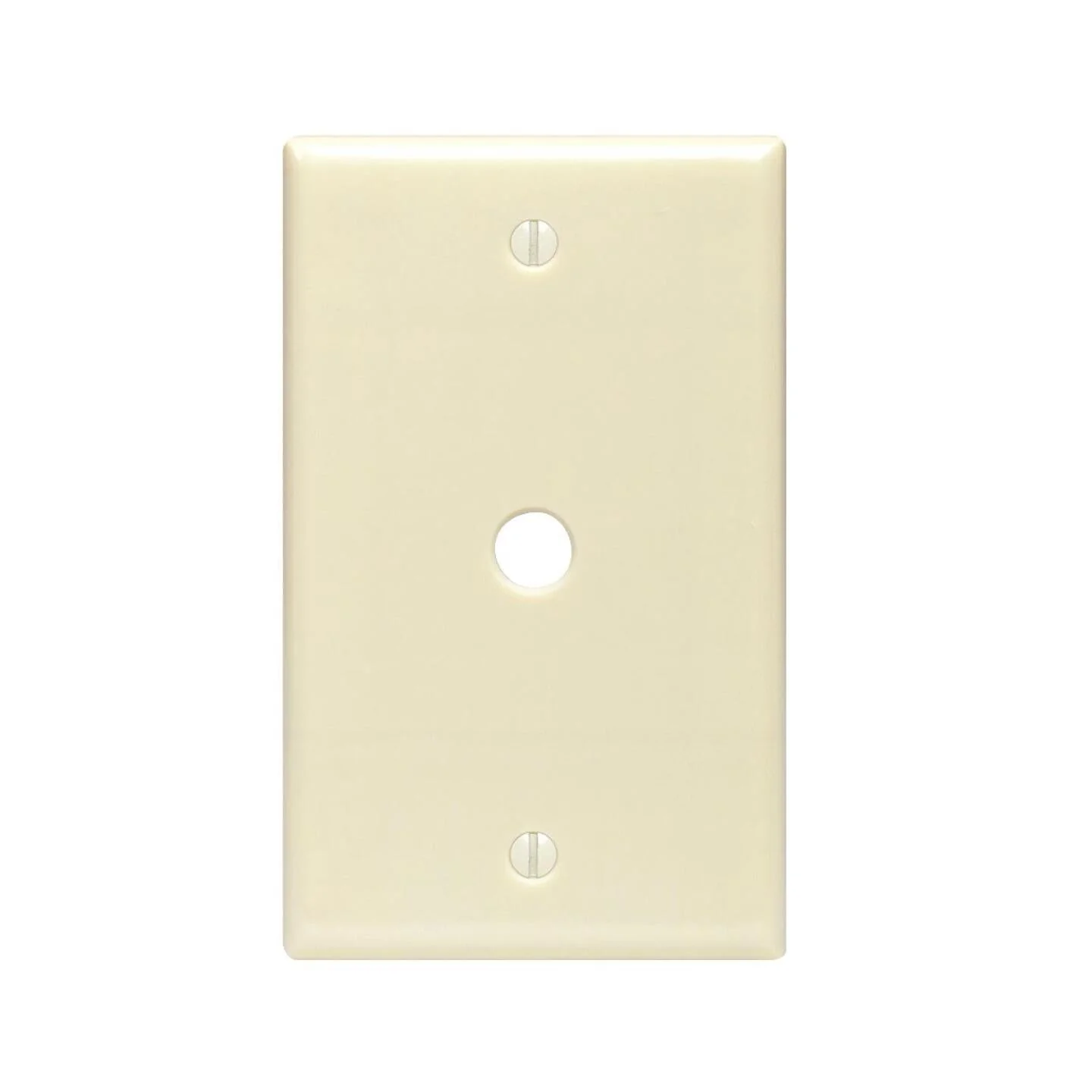 Leviton 1-Gang Plastic Ivory Telephone/Cable Wall Plate with 0.312 In. Hole