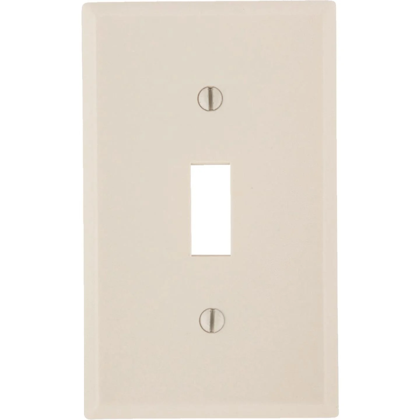Leviton 1-Gang Plastic Toggle Switch Wall Plate, Light Almond