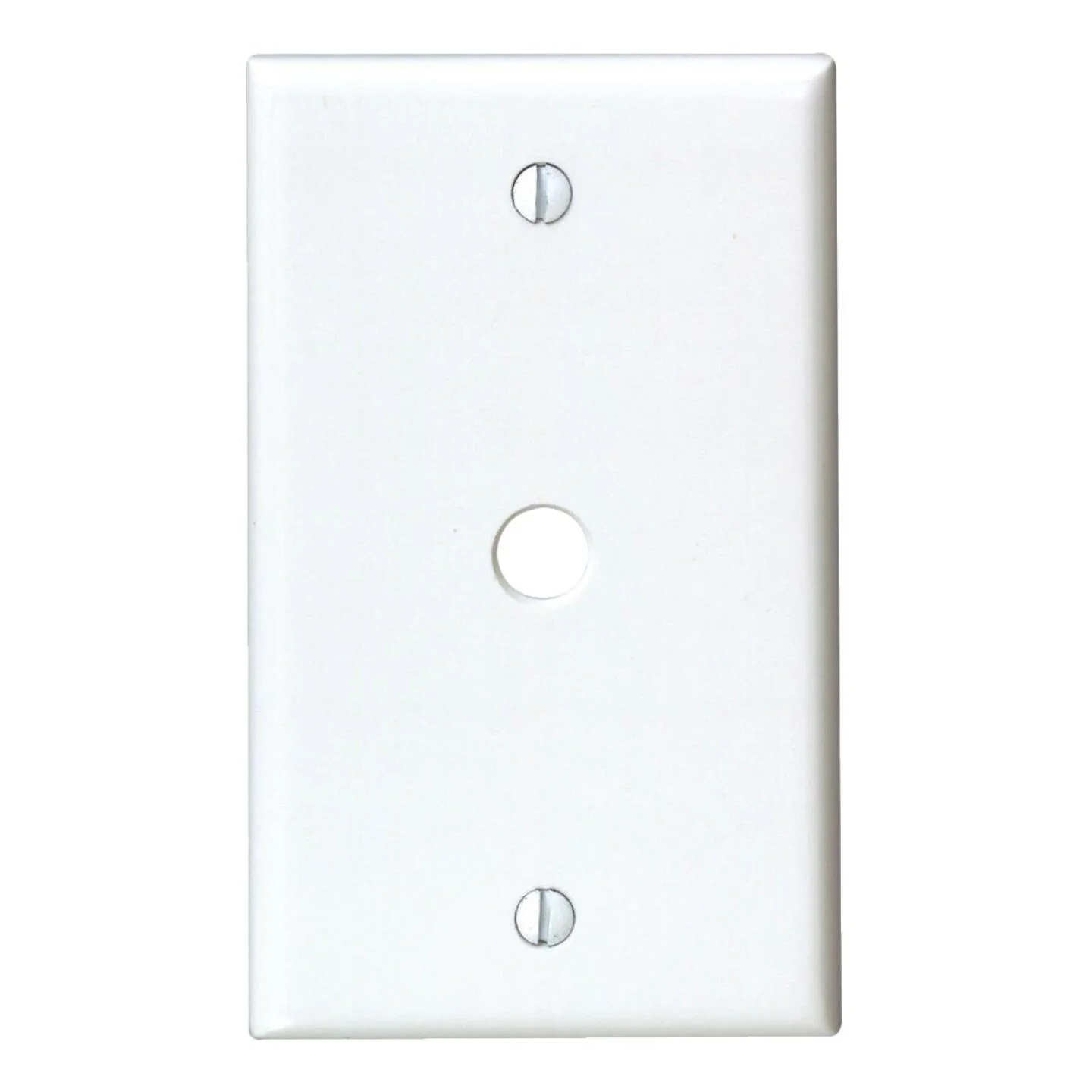 Leviton 1-Gang Plastic White Telephone/Cable Wall Plate with 0.312 In. Hole