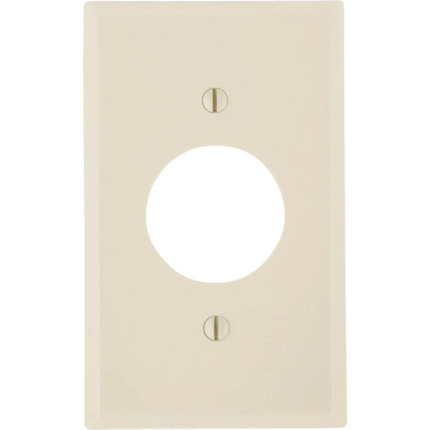 Leviton 1-Gang Smooth Plastic Single Outlet Wall Plate, Ivory