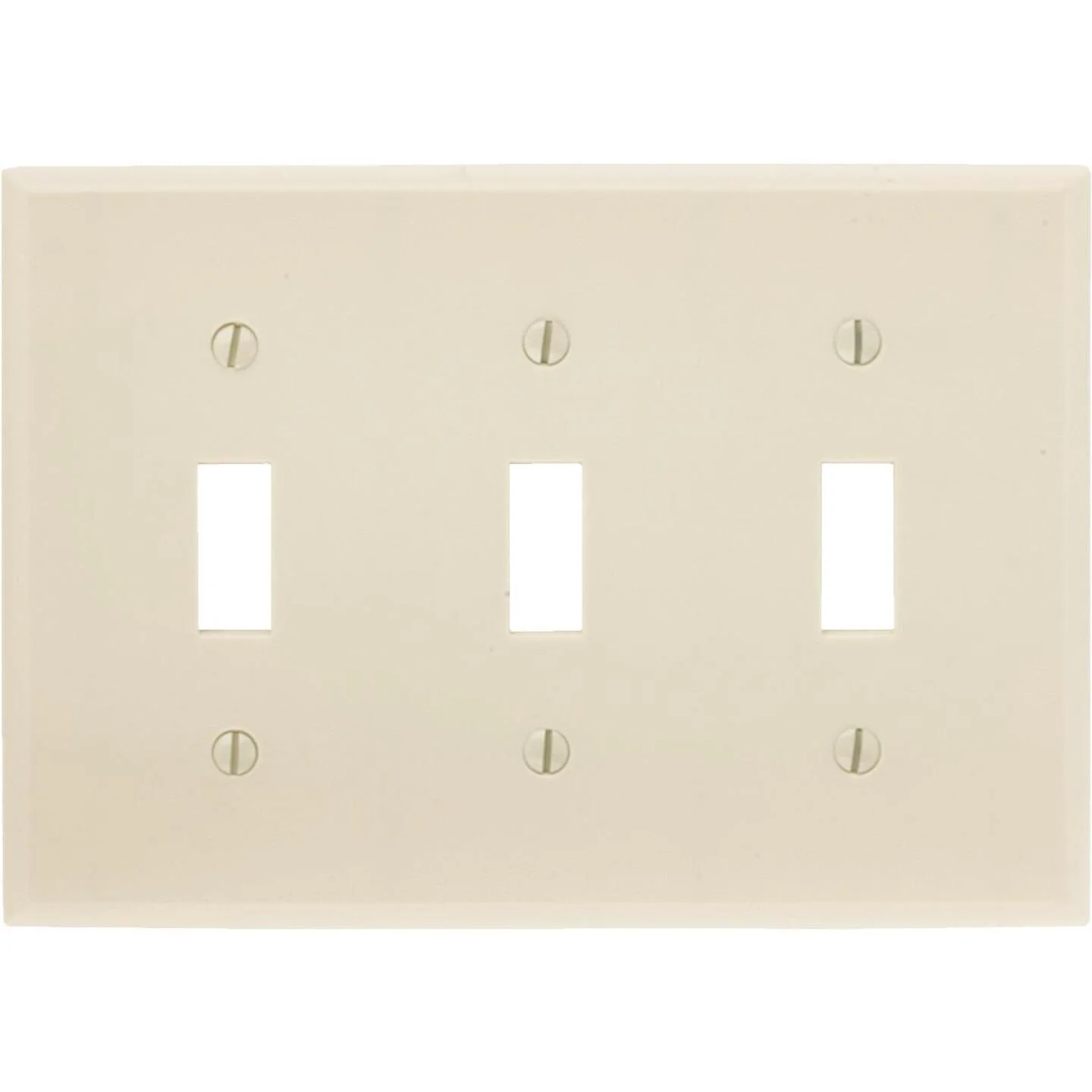Leviton 3-Gang Plastic Toggle Switch Wall Plate, Ivory