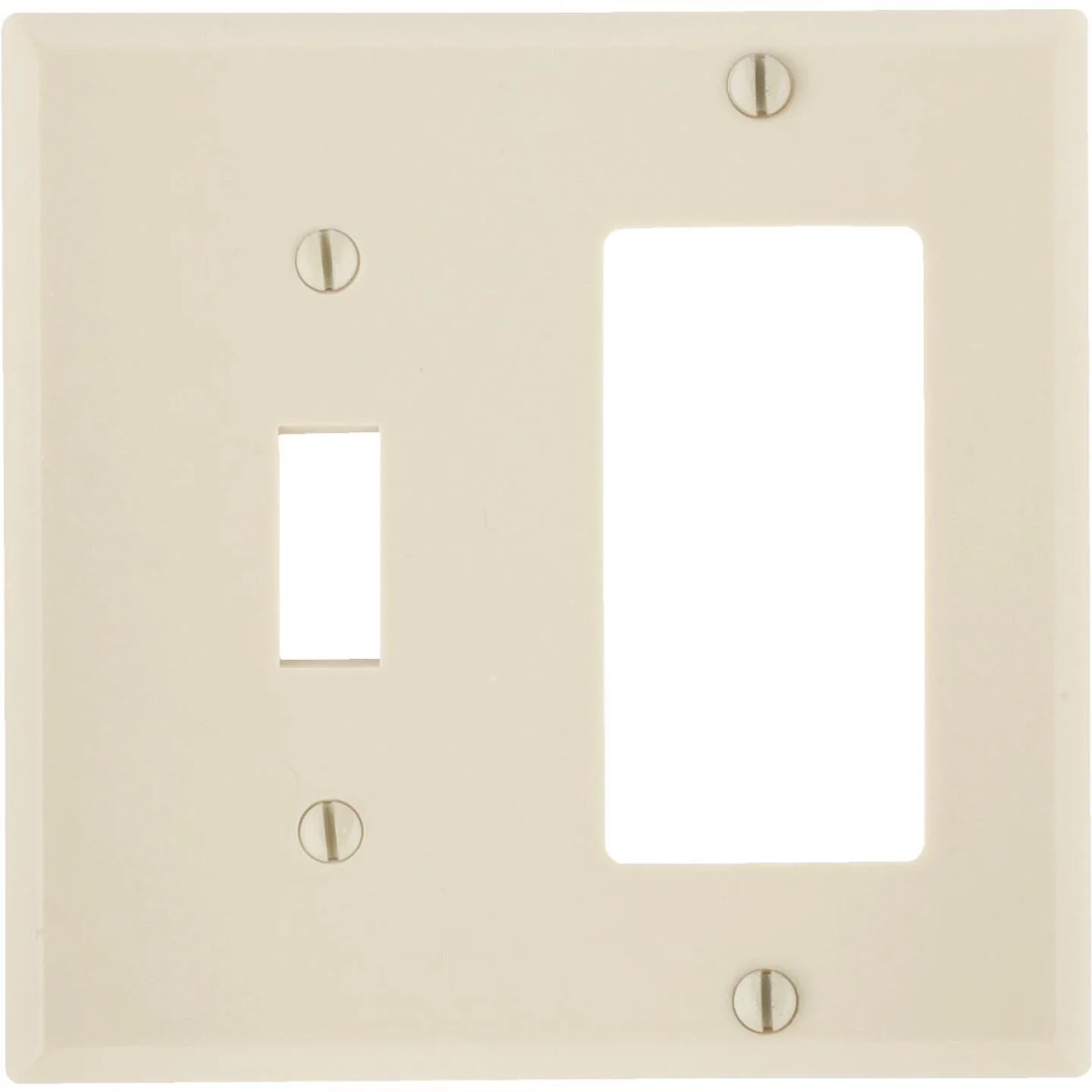 Leviton Decora 2-Gang Thermoset Single Toggle/Rocker Wall Plate, Ivory