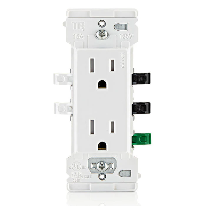 Leviton Lever Edge 15 Amp Tamper-Resistant Duplex Outlet - Image 2