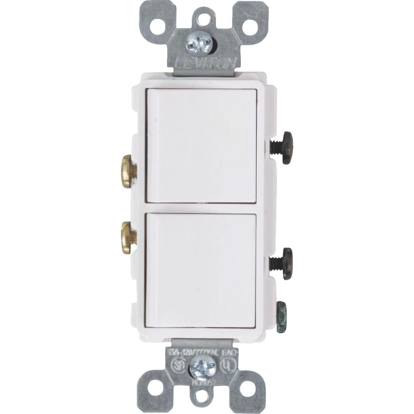 Leviton Single Pole White 15A Duplex Switch