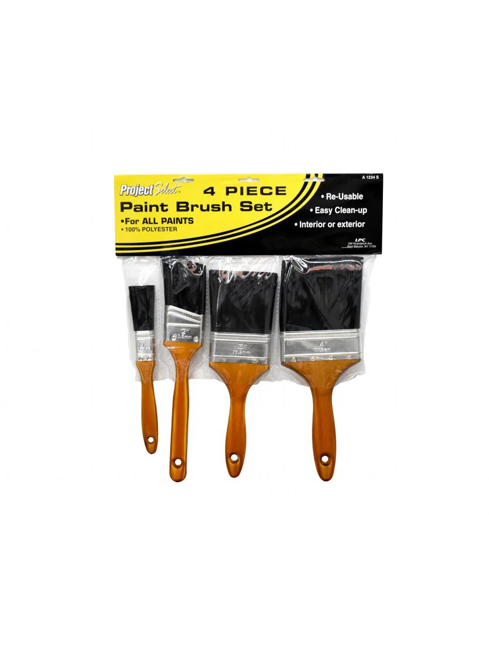 Linzer Paint Brush Set Professional Grade Angled All Paints 4 Piece 1 "