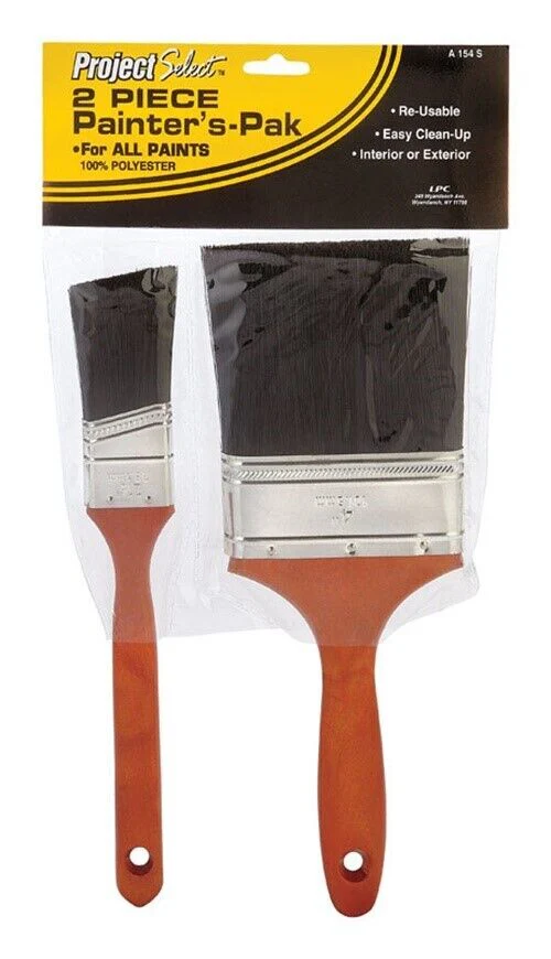 Linzer Paint Brush Set Professional Grade Polyester All Paints 2 Piece 1-1/2 "