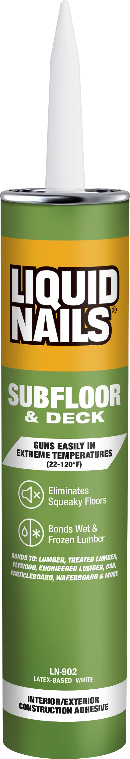 LIQUID NAILS® Subfloor & Deck Interior & Exterior Construction Adhesive - Latex Based