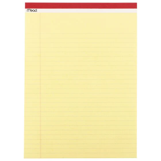 Mead Mead® Legal Pad, 8 1/2" x 11", Canary Yellow - Image 2