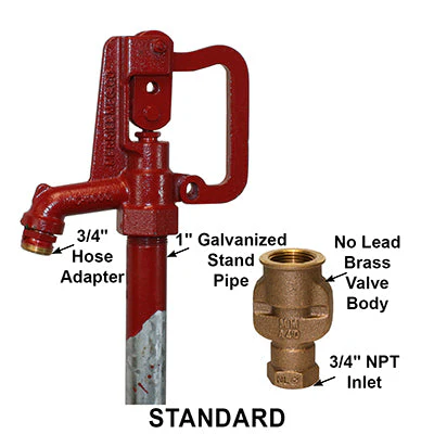 Merrill MFG CNL7501 No Lead Frost Proof C-1000 Series Yard Hydrant, 3/4" Pipe Connection, 1 ft. bury,  with Galvanized Steel Stand Pipe - Image 3
