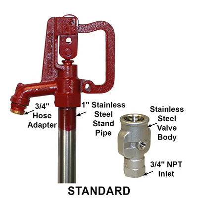 Merrill Mfg CNL7503 No Lead Frost Proof C-1000 Series Yard Hydrant, 3/4 Pipe Connection, 3 ft. Bury, with Galvanized Steel Stand Pipe - Image 5
