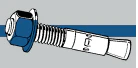 Midwest Fastener TorqueMaster Blue Wedge Anchors 3/8" x 3-3/4"
