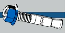Midwest Fastener TorqueMaster Blue Wedge Anchors 5/8" x 5"