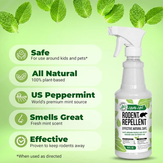 Mighty Mint Peppermint Oil Rodent Repellent Spray - Image 3