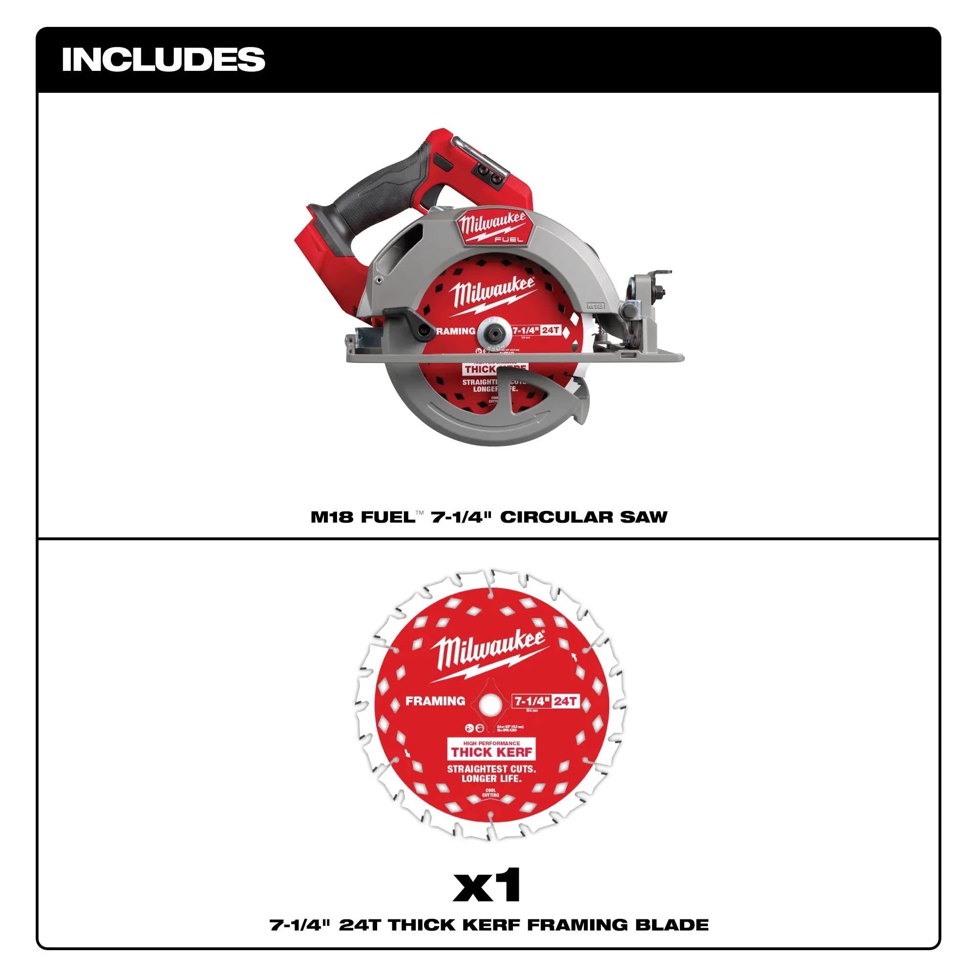 Milwaukee M18 FUEL™ 7-1/4” Circular Saw (Tool Only) - Image 2
