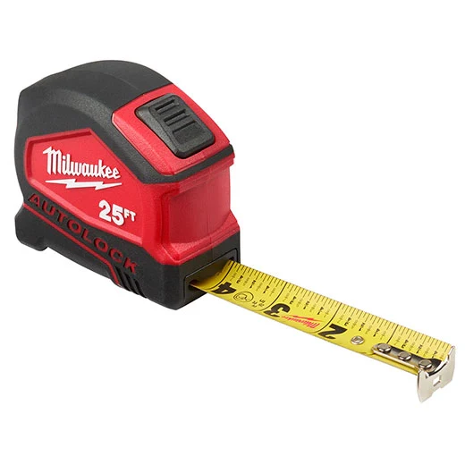 Milwaukee 25ft Compact Auto-Lock Tape Measure - Image 3
