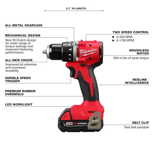 Milwaukee M18™ Compact Brushless 2-Tool Combo Kit - Image 4