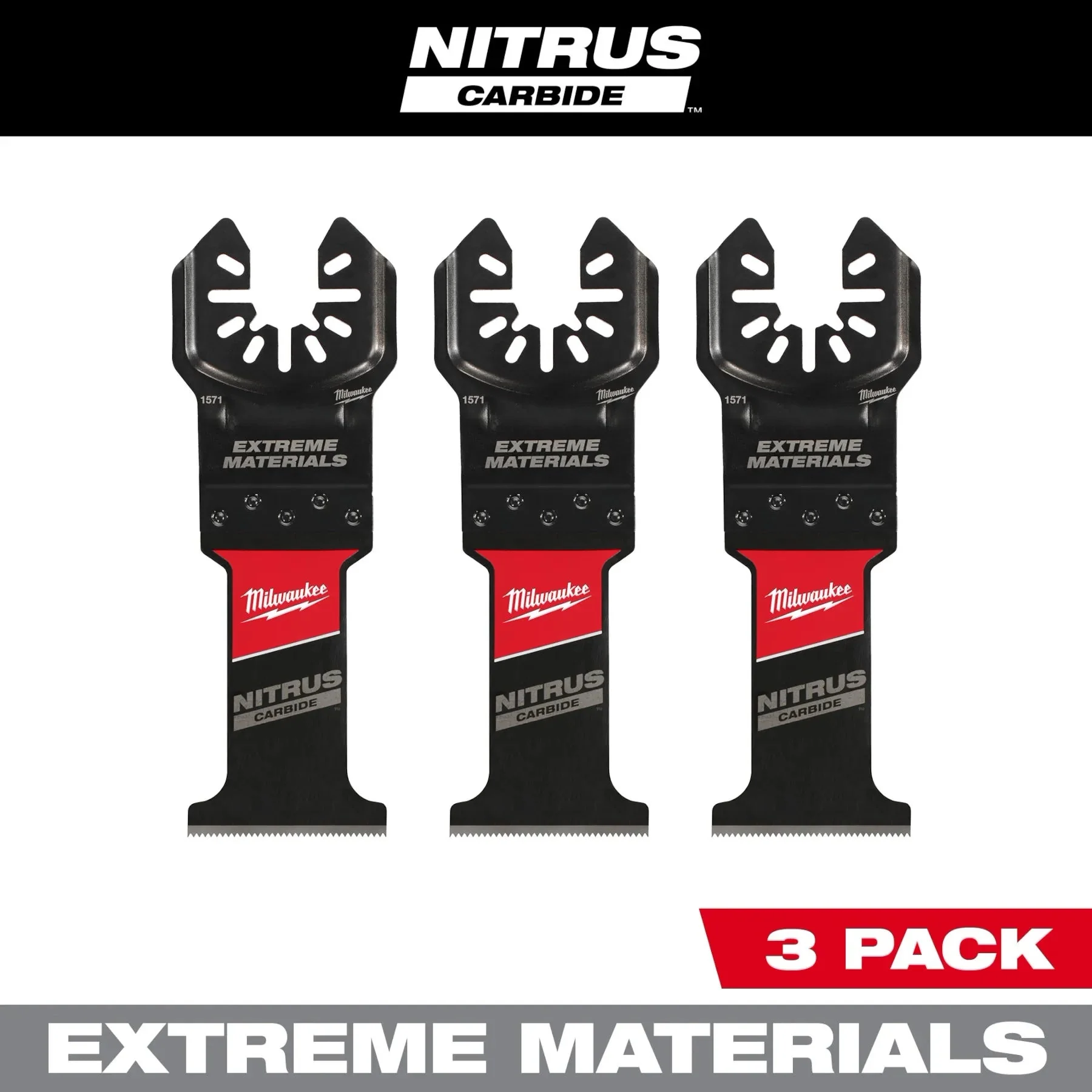 Milwaukee NITRUS™ Carbide Extreme Materials Universal Fit OPEN-LOK™ Multi-Tool Blade - Image 2
