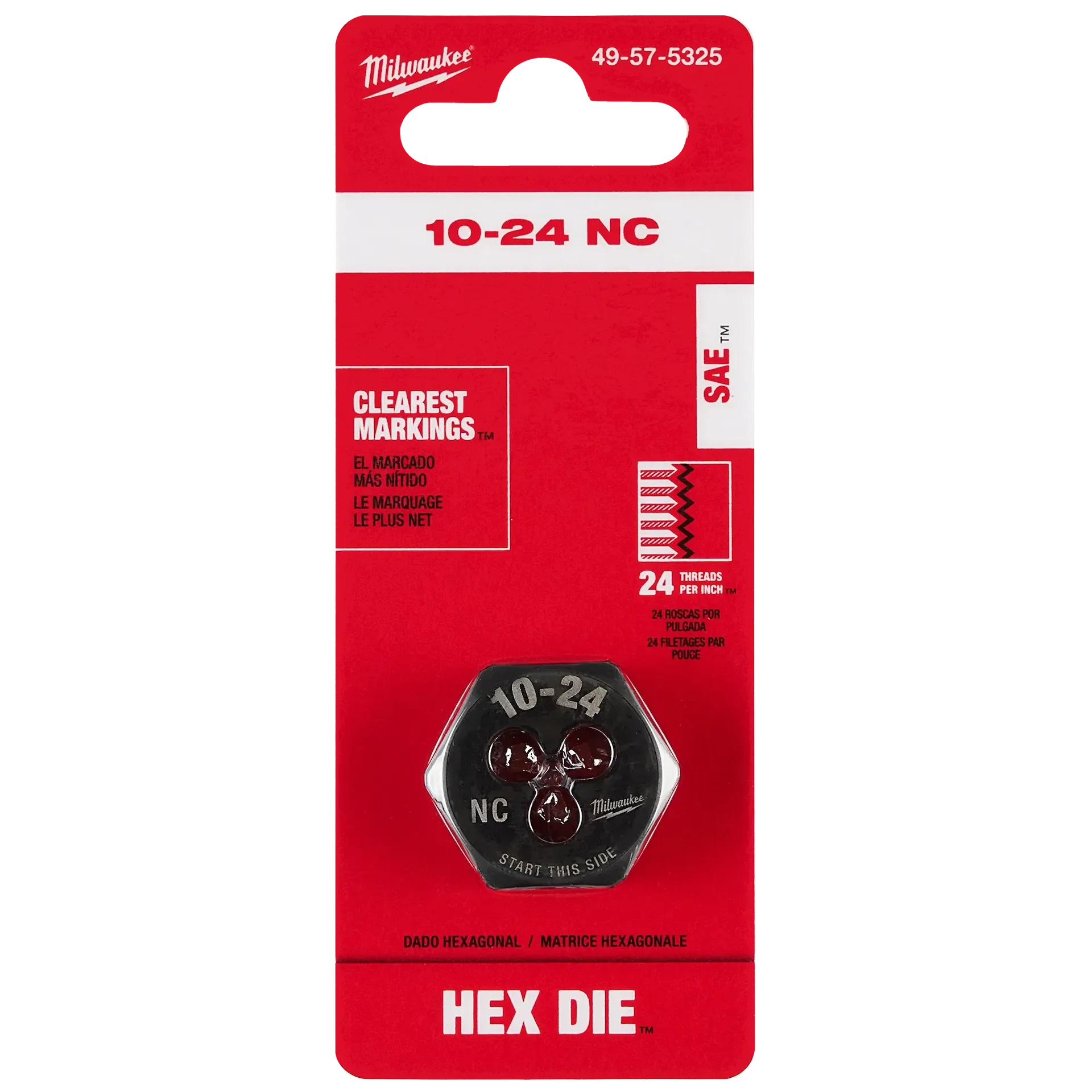 Milwaukee SAE 1" Hex Threading Dies - Image 10