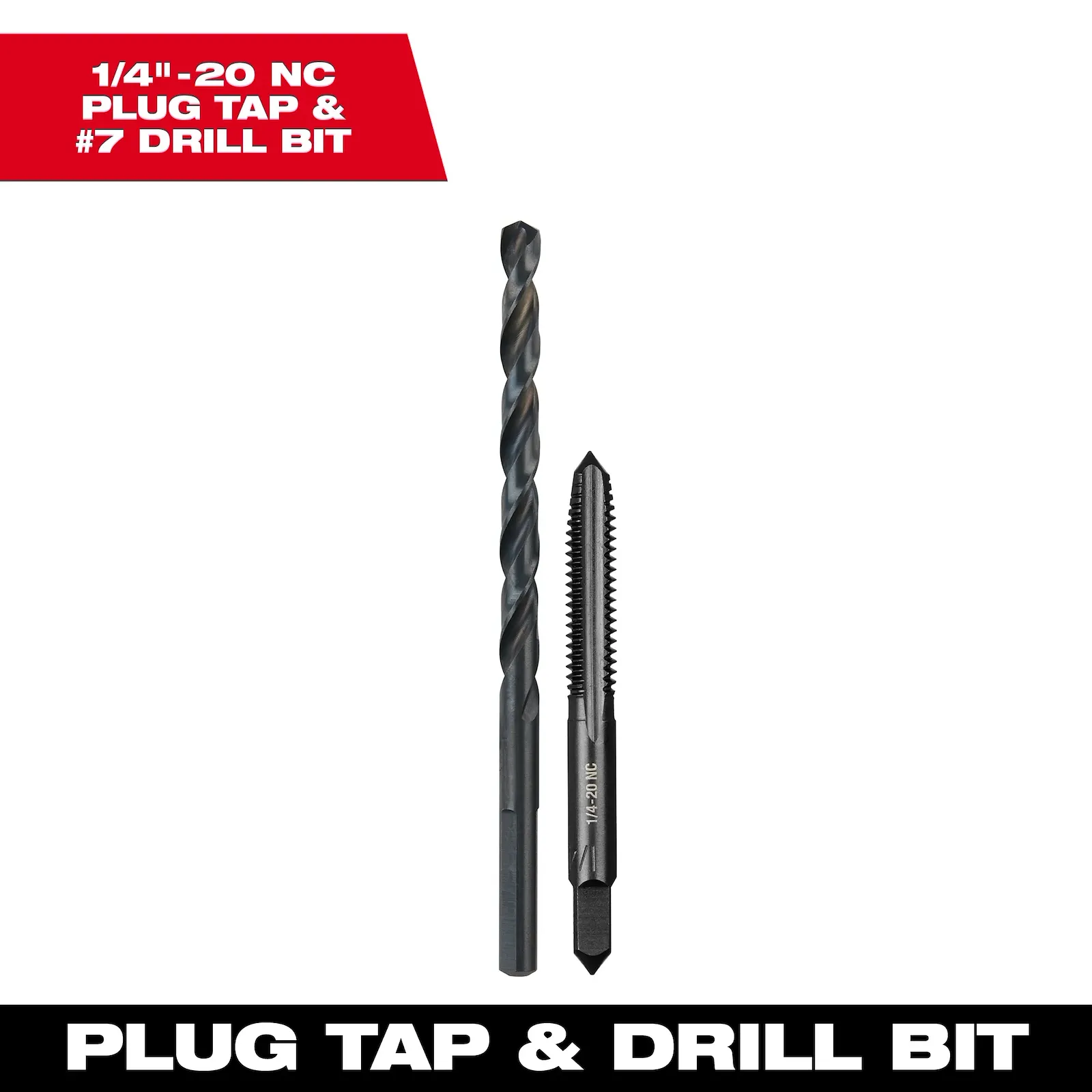 Milwaukee SAE Straight Flute Plug Tap and Drill Bit Sets