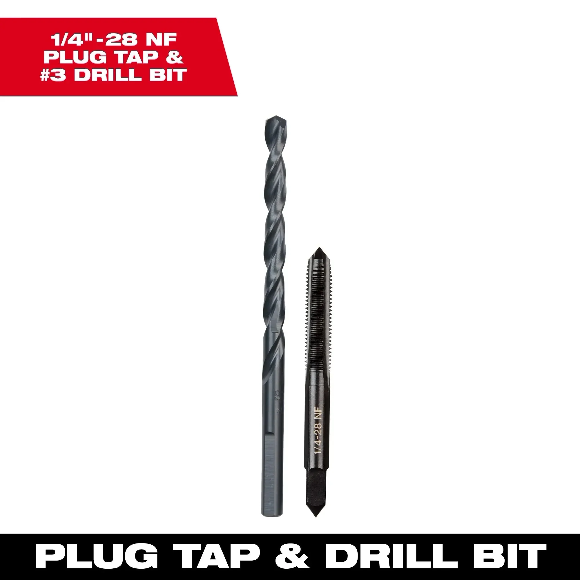 Milwaukee Straight Flute Plug Tap & Drill Bit - Image 6