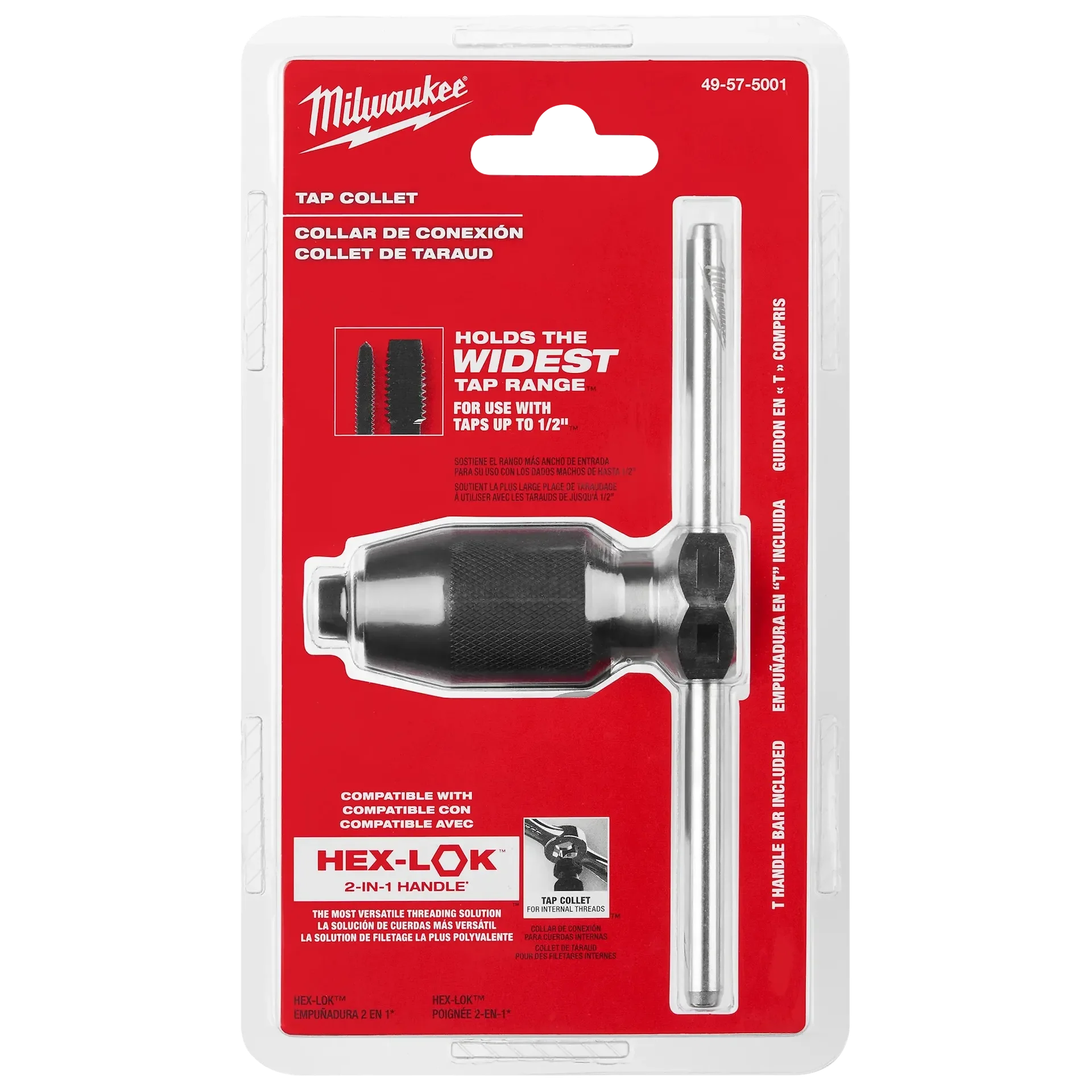 Milwaukee Tap Collet for Taps up to 1/2” & T Handle Bar - Image 5
