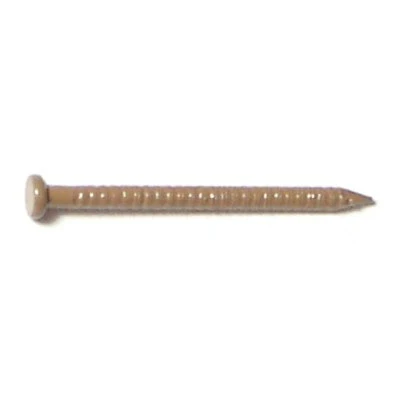 Midwest Fastener Dark Oak Brown Painted Steel Panel Flat Head Nails - Image 2