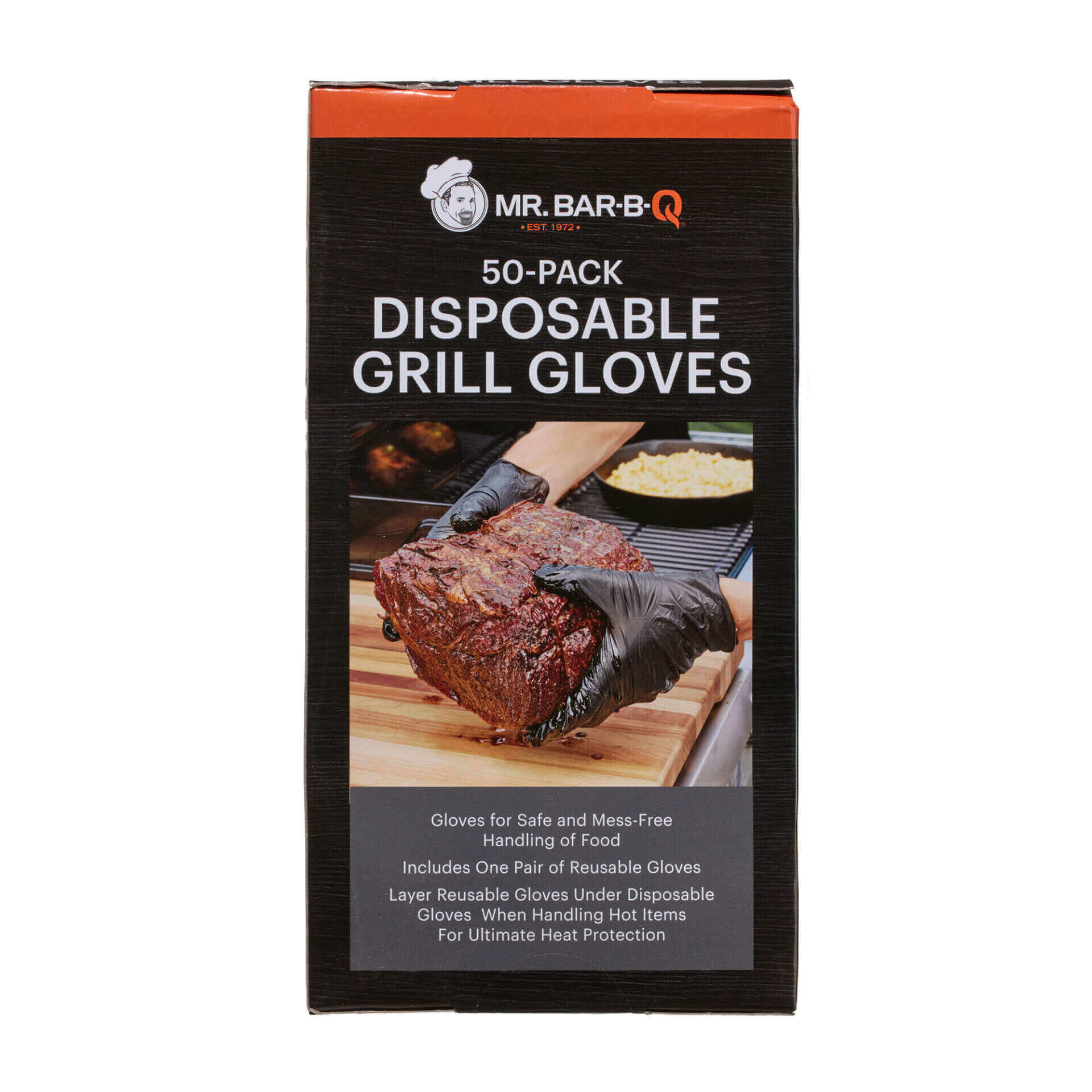 Mr. Bar-B-Q Nitrile Gloves (50 Pack + 2 Cotton Liner Gloves)