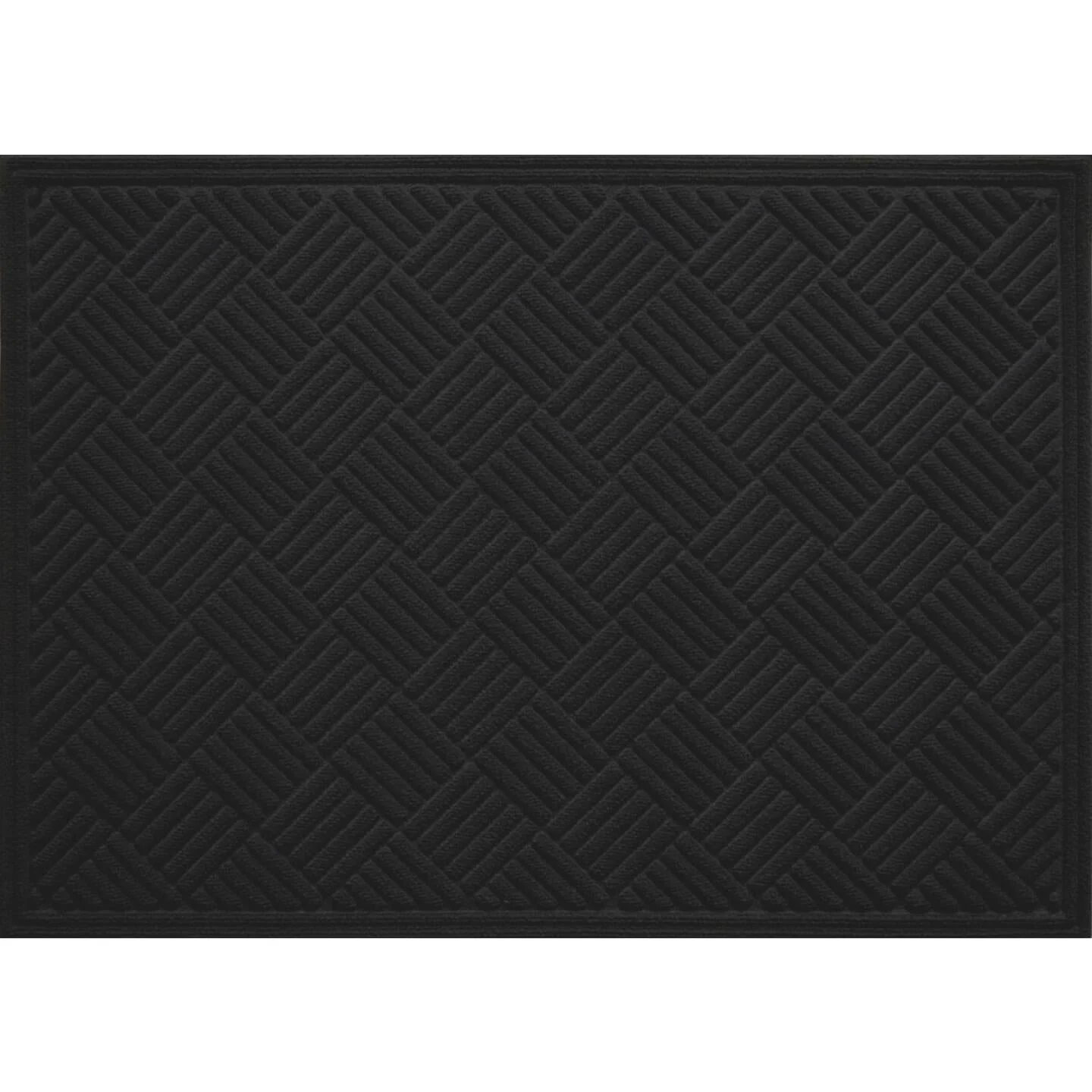 Multy Home Contours 3 Ft. x 4 Ft. Black Carpet Utility Floor Mat, Indoor/Outdoor