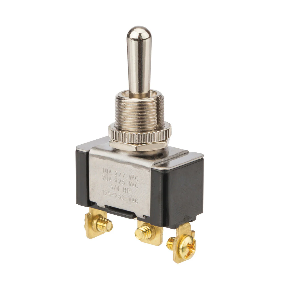NSI Industries 78160TS Toggle Switch 1-Pole SPDT On-Off-On 125/250 Volt AC 20/10 Amp Metallic - Image 3
