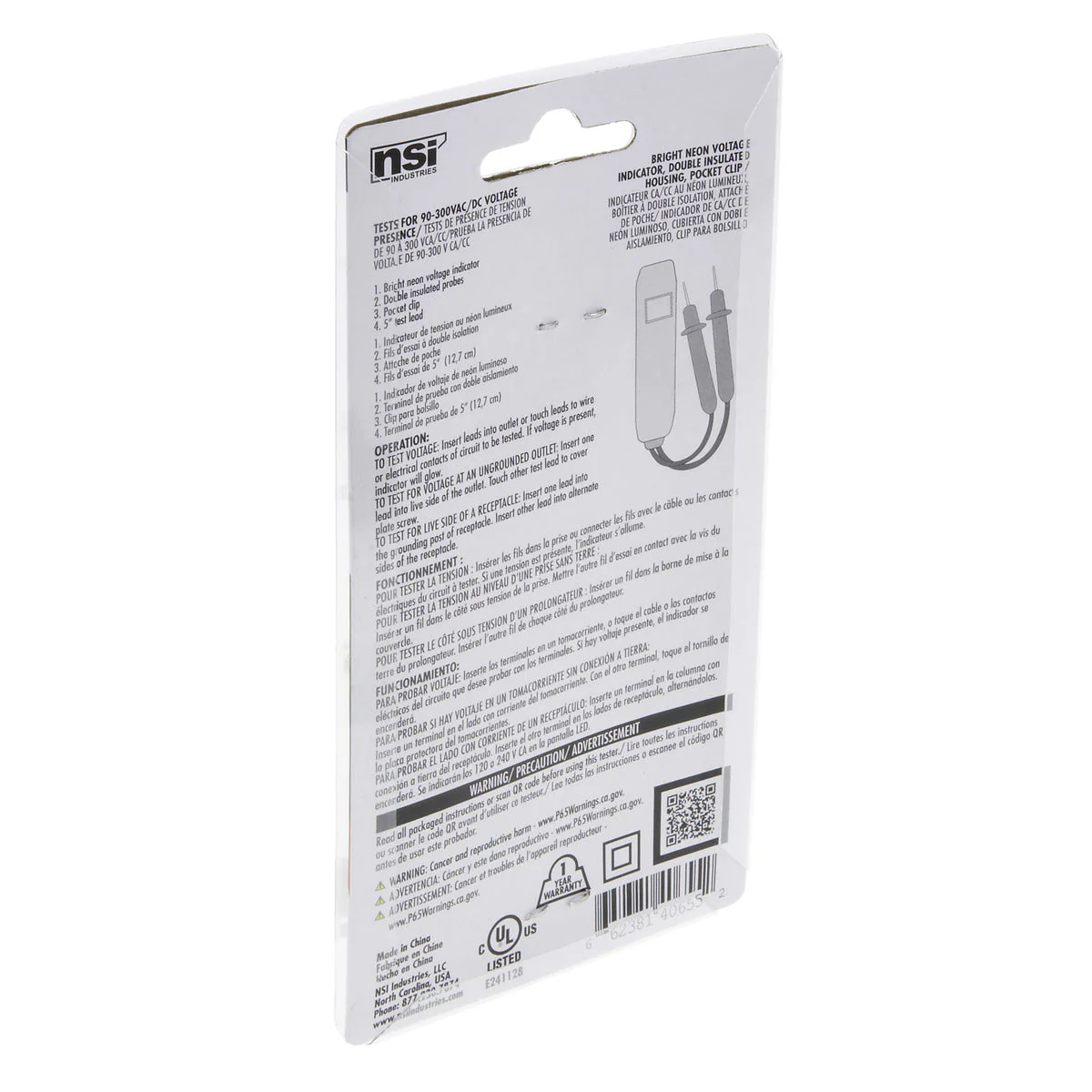 NSi Industries TES-111 Twin Probe Tester, AC Voltage from 80-250 VAC - Image 3