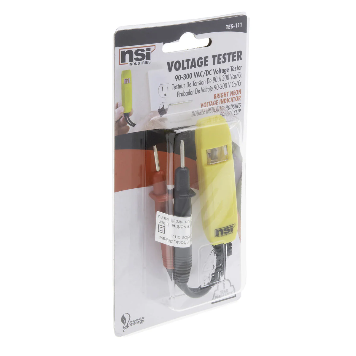 NSi Industries TES-111 Twin Probe Tester, AC Voltage from 80-250 VAC - Image 4