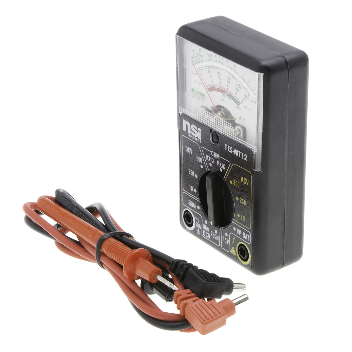 NSi Industries TES-MT12 5-Function 12-Range Analog Multitester - Image 4