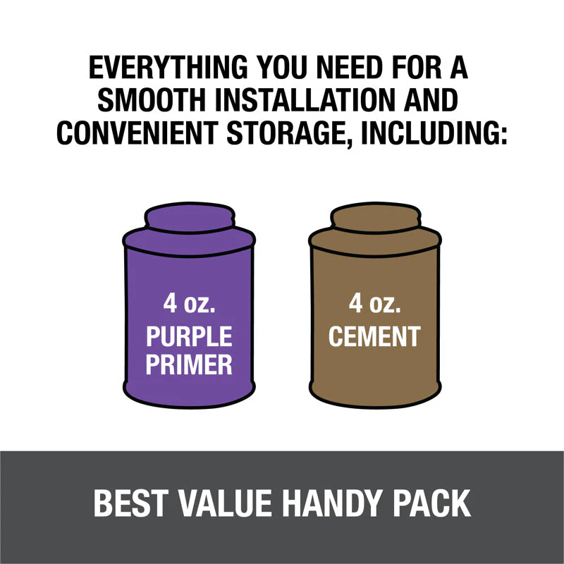 Oatey® PVC Regular Bodied Fast Set Clear Cement and Purple Primer Handy Pack - Image 6