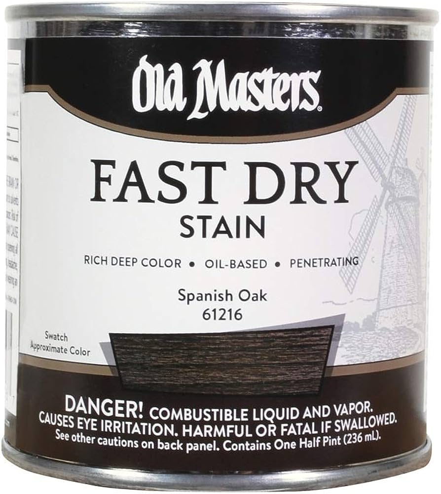 Old Masters 61216 Fast Dry Stain, Spanish Oak ~ 1/2 pint - Image 2