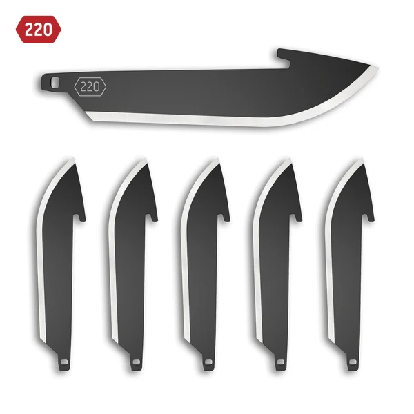 Outdoor Edge 2.2" Drop Point Blades Black-Oxide 6-Pack