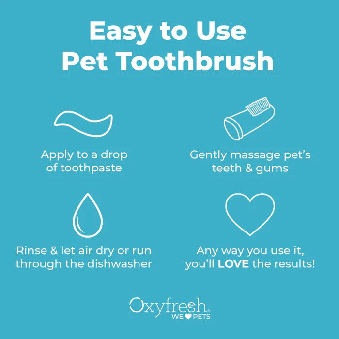 Oxyfresh Premium Pet Toothbrush Set - 6 Super Soft Finger Brushes - Image 4
