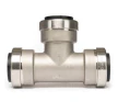 QuickFitting Stainless Steel Push Fittings 3/4” x 3/4” x 1/2” Reducing Tee