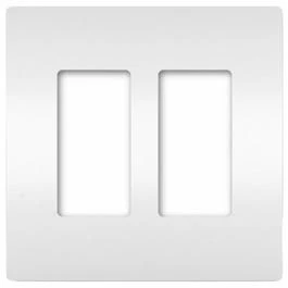 Radiant 2-Gang Plastic Wall Plate, White