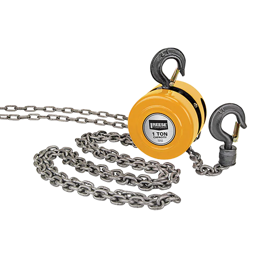 REESE Towpower Chain Hoist, 1 Ton Capacity, 10 Foot Lift Chain, 8.5 Foot Pull Chain