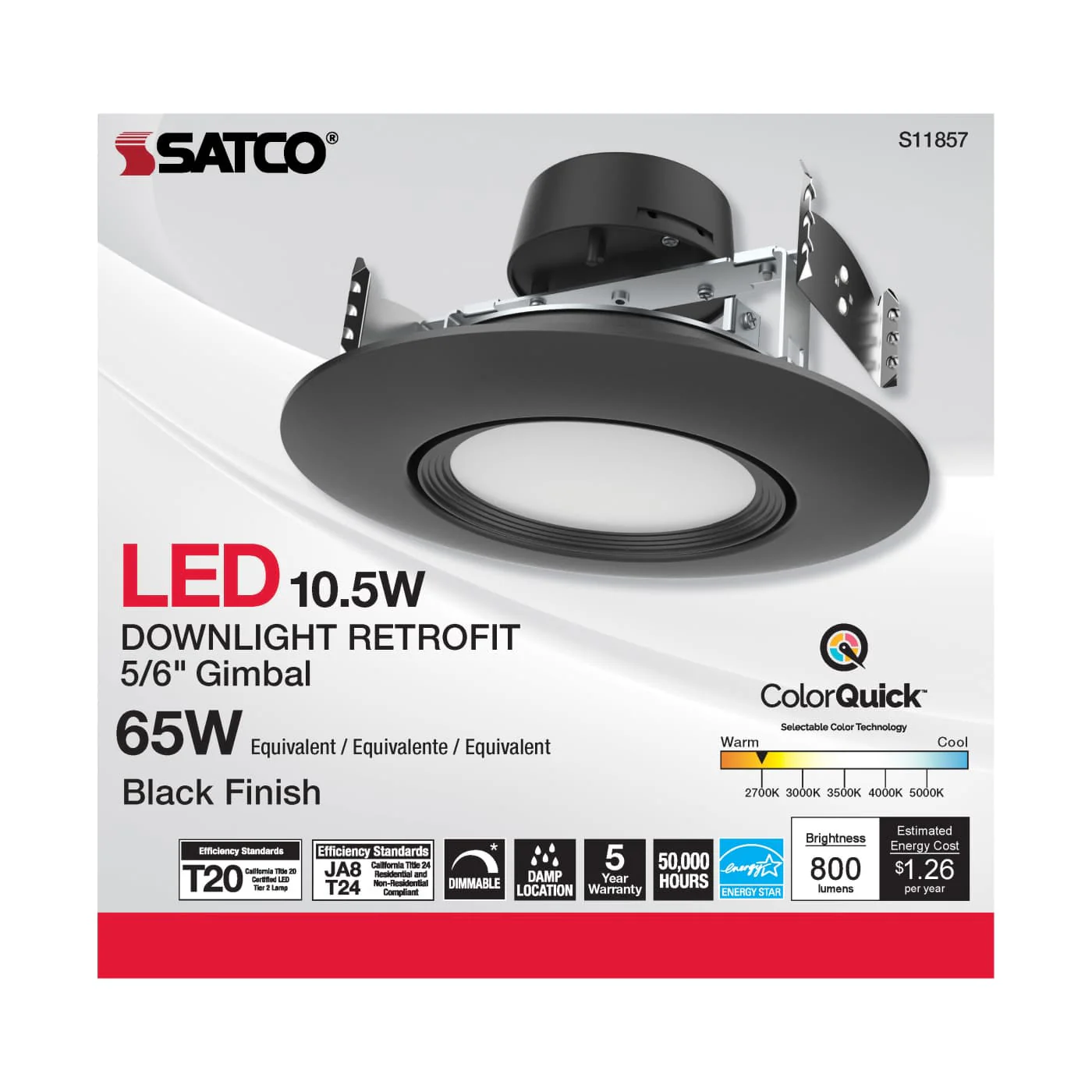 Satco Products S11857 10.5WLED/DIR/5-6/CCT-SEL/120V/ - Image 4