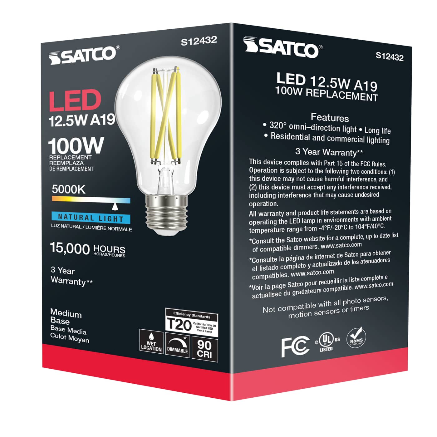 Satco Products S12432 12.5A19/CL/LED/E26/950/120V - Image 10