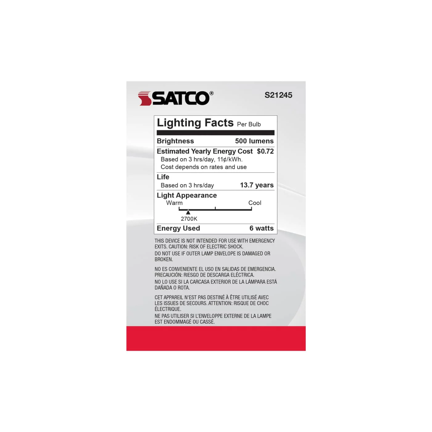 Satco Products S21245 6G25/LED/CL/927/120V/2PK - Image 7