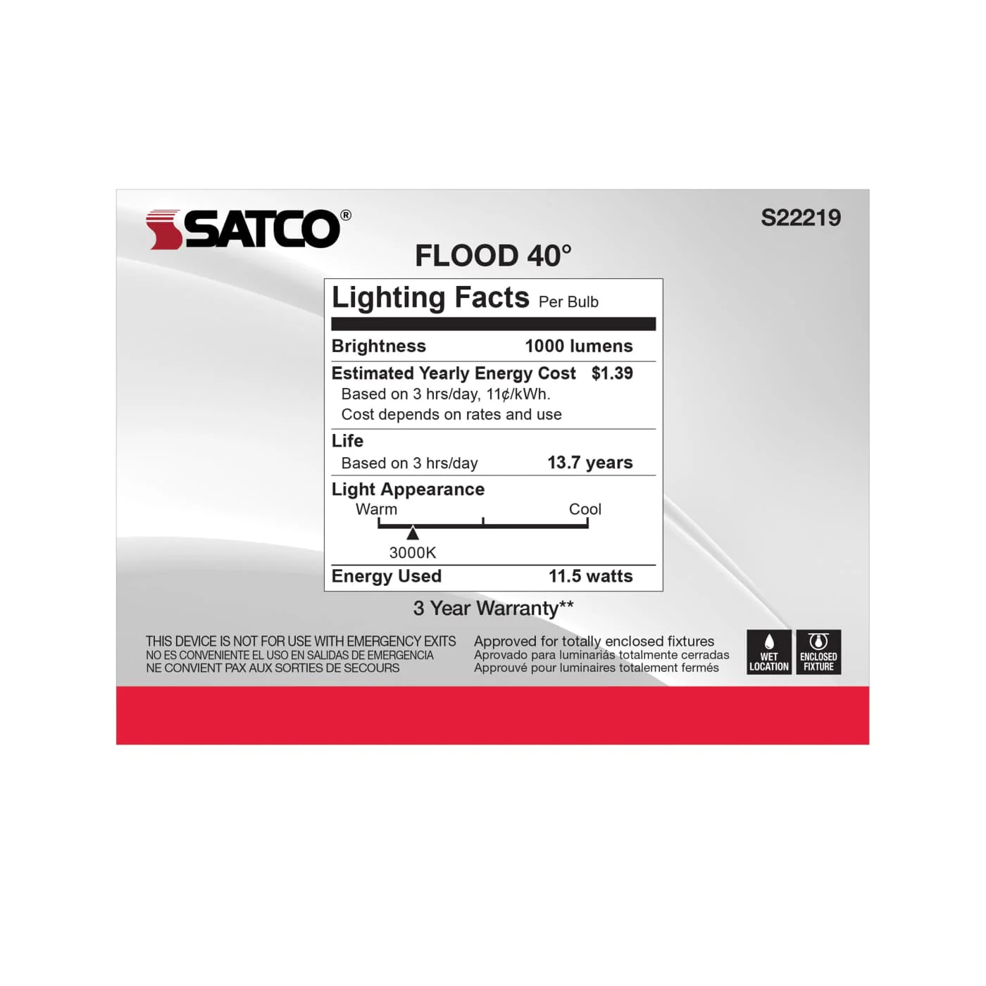 Satco Products S22219 11.5PAR38/LED/930/FL/120V/2PK - Image 6