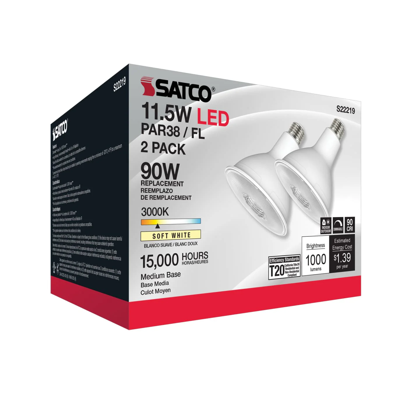 Satco Products S22219 11.5PAR38/LED/930/FL/120V/2PK - Image 8