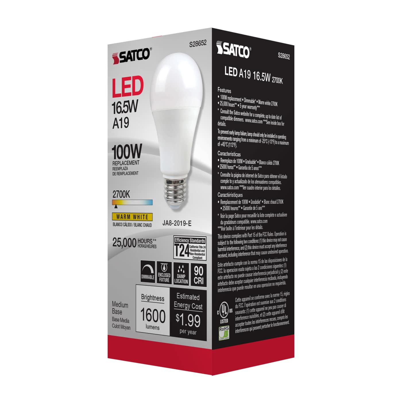 Satco Products S28652 16.5A19LED/927/120V - Image 6