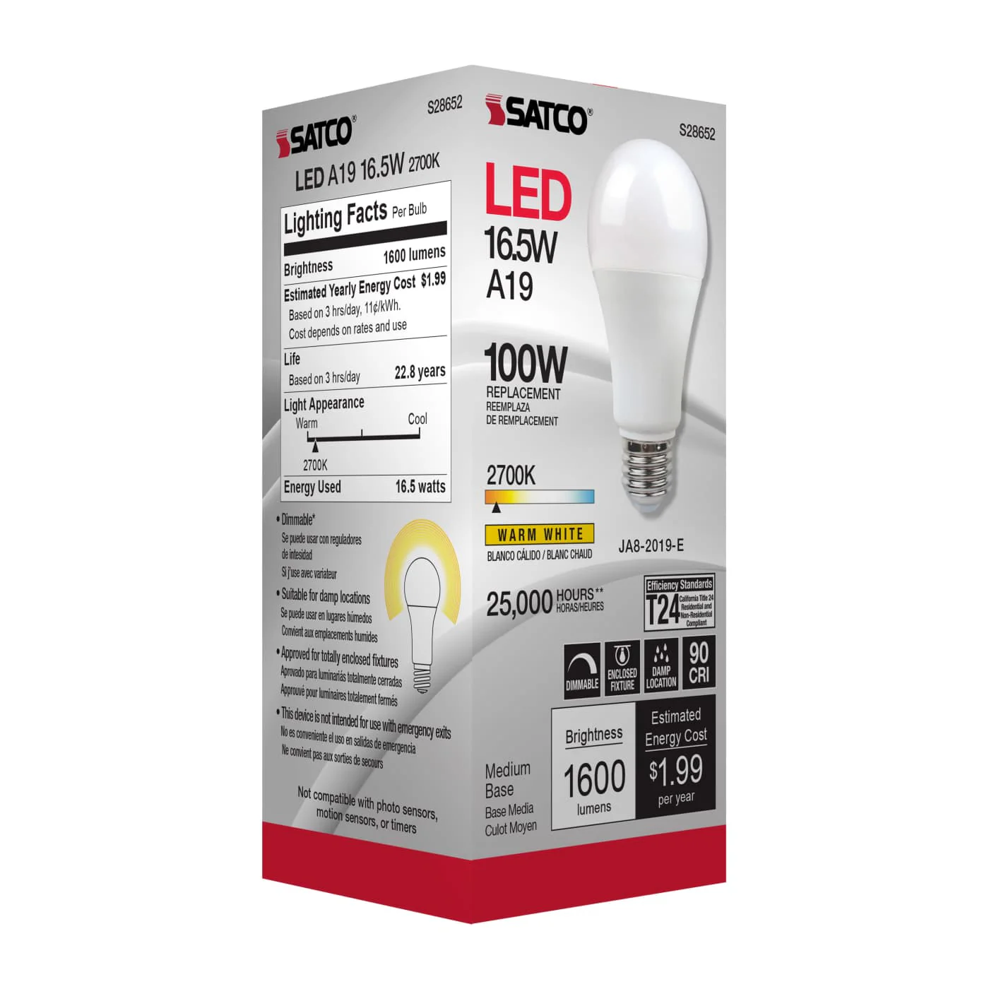 Satco Products S28652 16.5A19LED/927/120V - Image 7